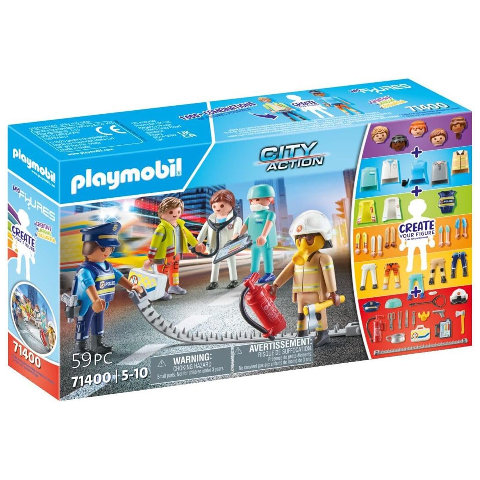 Набор для создания команды спасателей Playmobil City Action My Figures 71400 НОВЫЙ