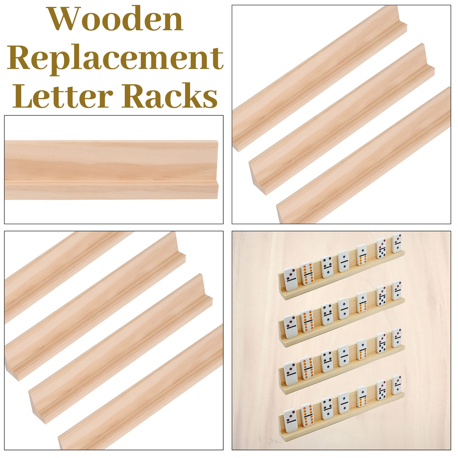 1-8pcs Holz Zahlen Buchstabe Stein Gestell Ständer Halter Basteln Game Wand Deko