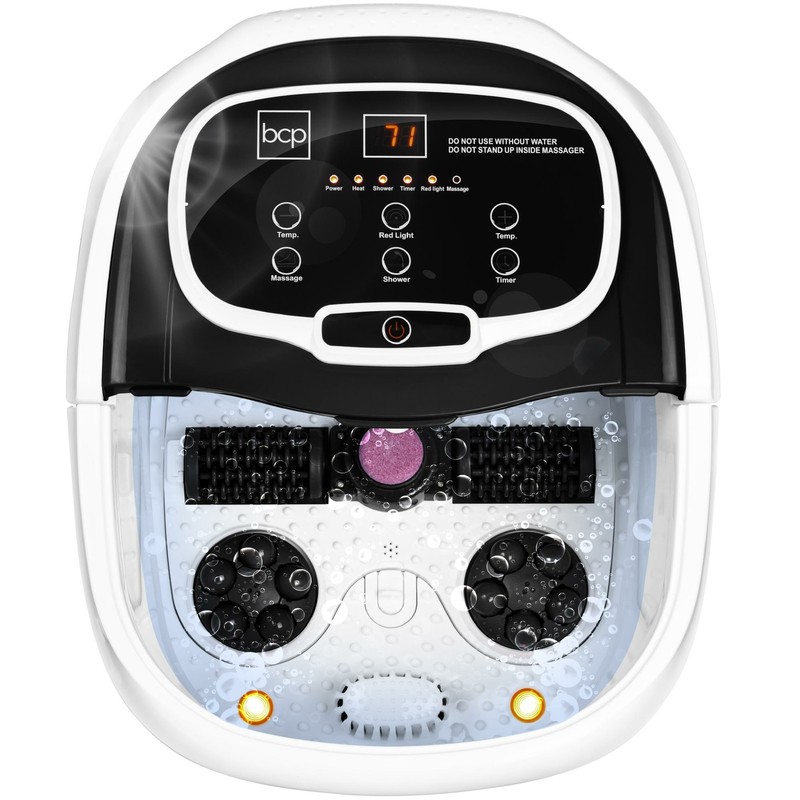 New Portable Heated Shiatsu Foot Bath Massage Spa w/ Pumice 