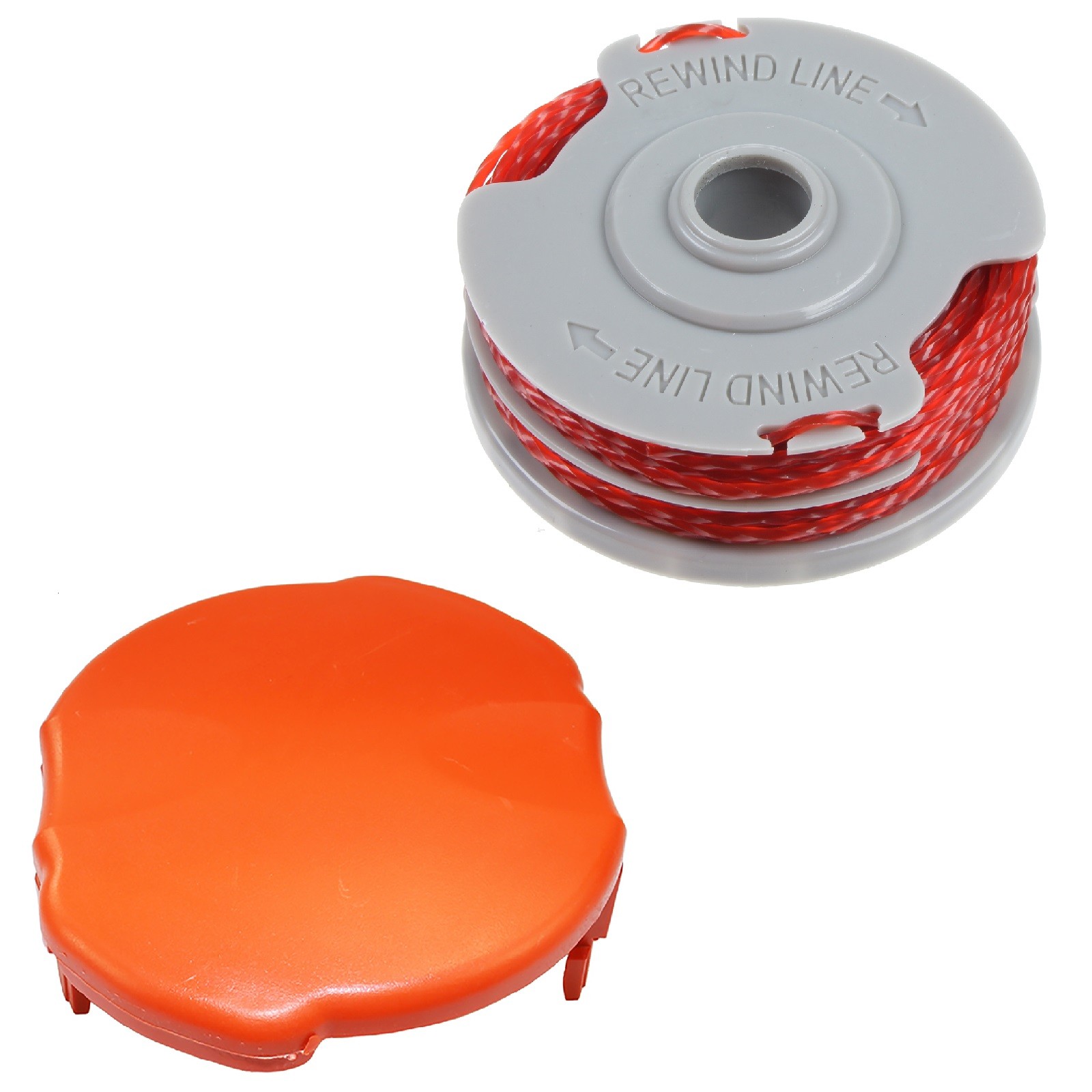 Double Autofeed Spool & Line & Spool Cap Cover For Flymo Strimmers