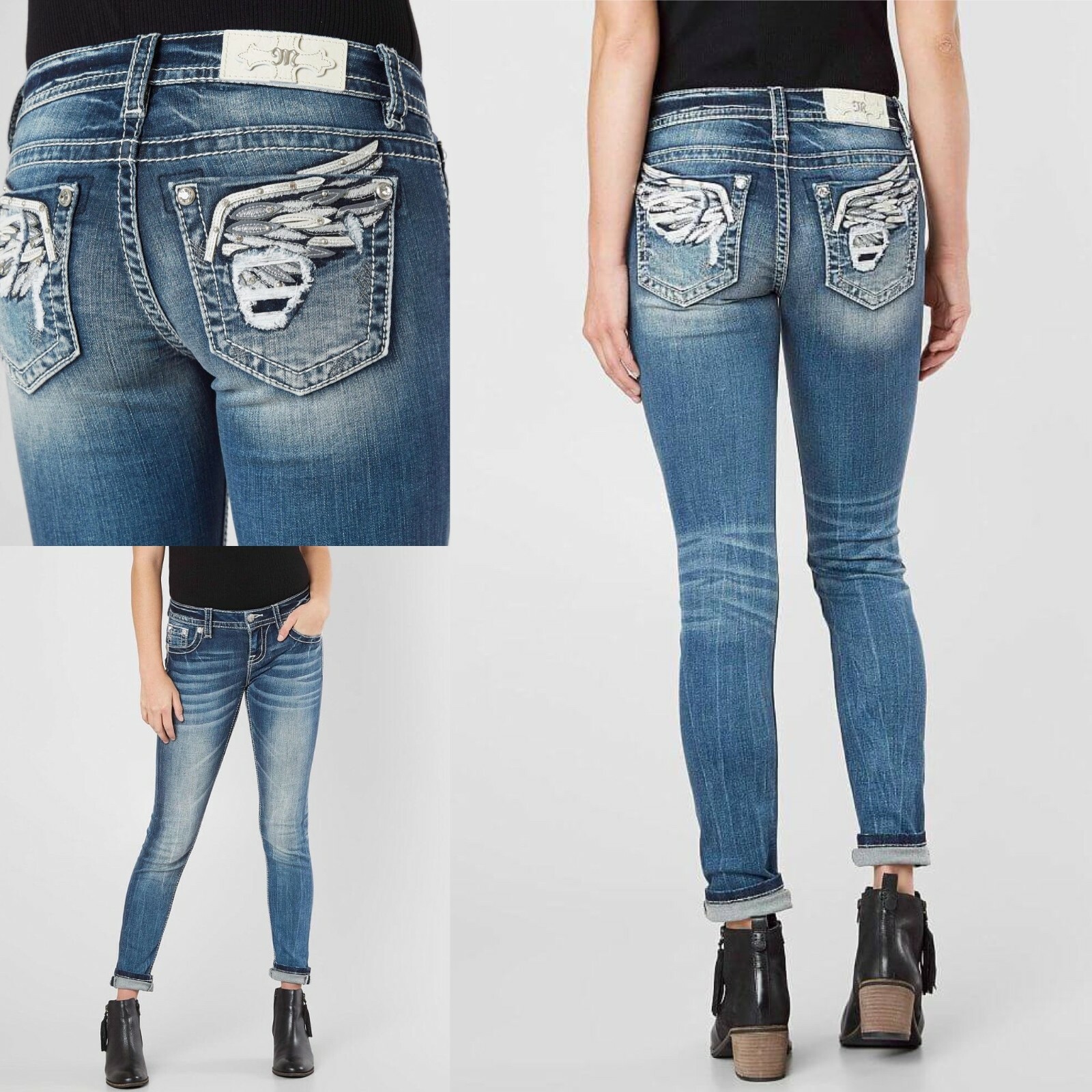 Angel Wing Blowout Skinny Stretch 
