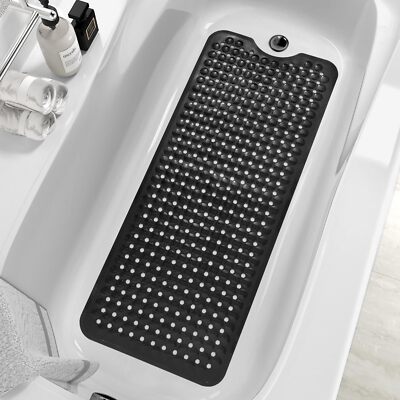 Original Bath Tub Shower Mat Extra Long 16 x 40 Inches, Non-Slip with Draining
