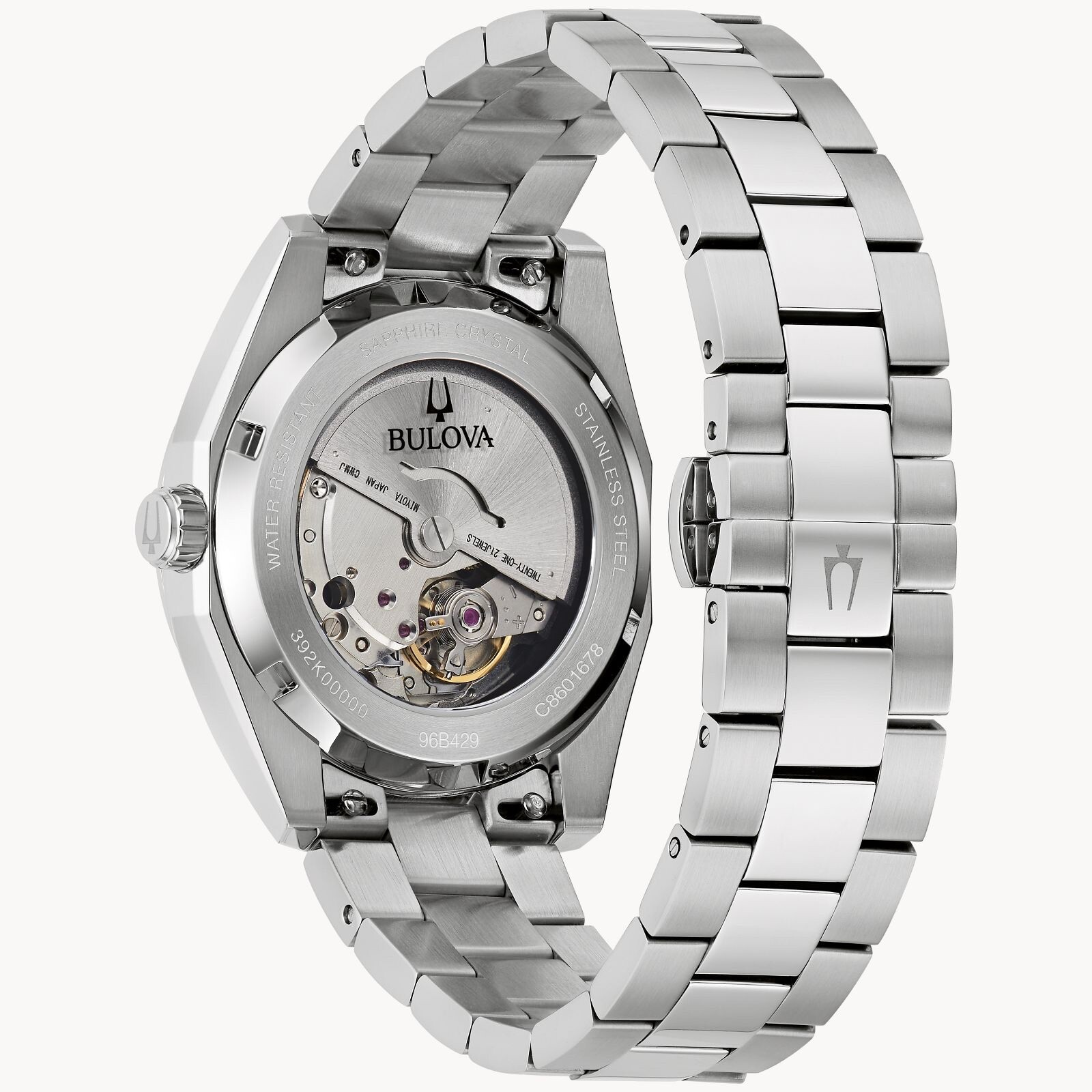 Pre-owned Bulova Surveyor Green Automatic Stainless Steel 39mm Watch 96b429