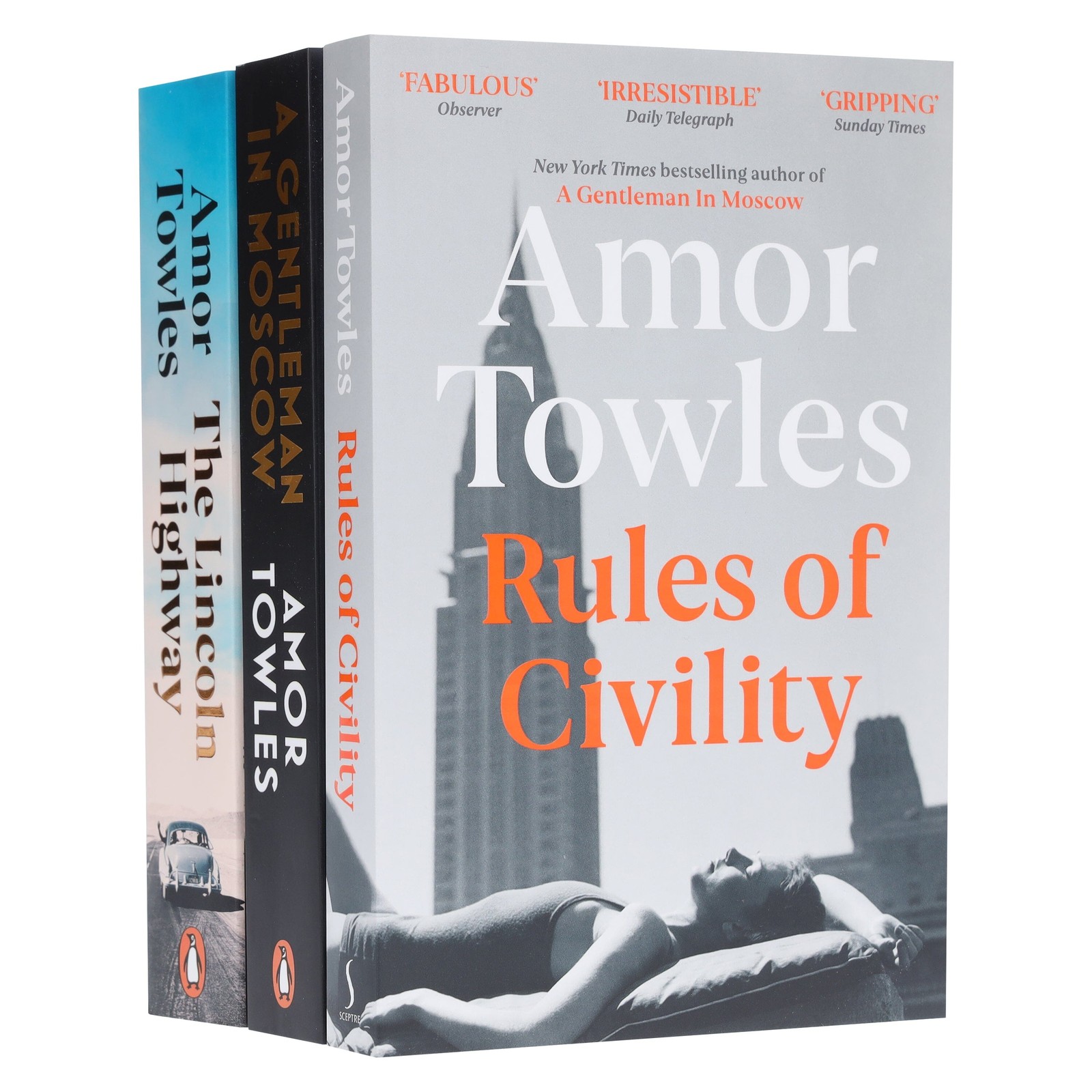 Amor Towles 3 Books Collection Set - Fiction - Paperback