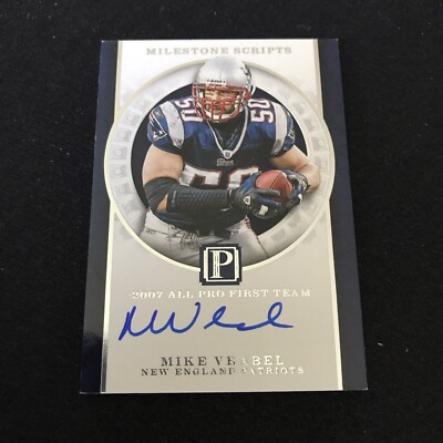 Mike Vrabel 2017 Panini Pantheon Milestone Scripts Auto 11/99 #MS-MV