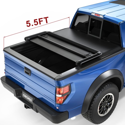 Tri-fold For 2009-2014 Ford F150 F-150 Truck Bed W/ Lamp