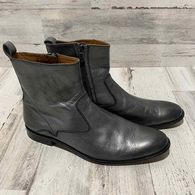 S Silver Boots Side Zip Size 8.5