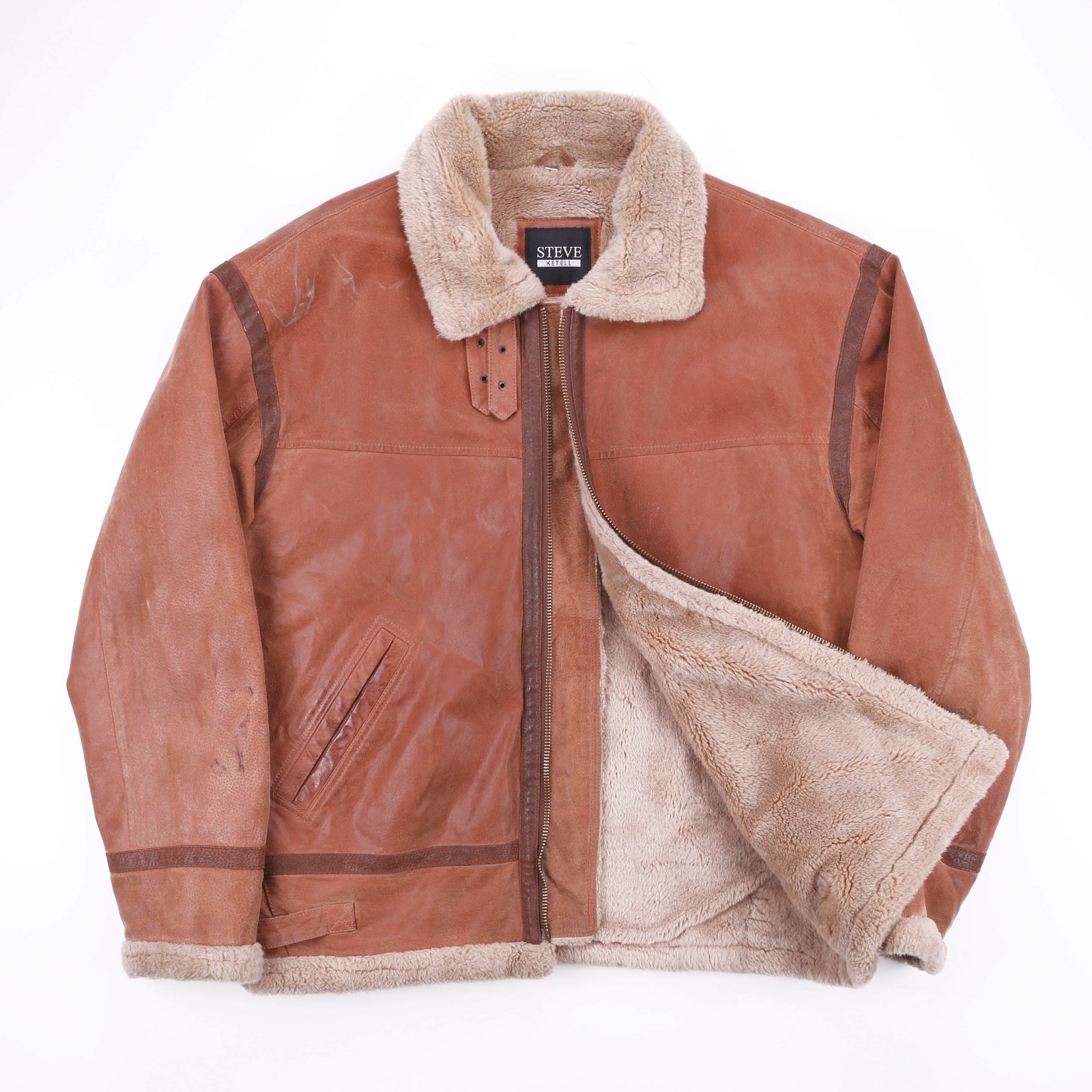 tan aviator jacket