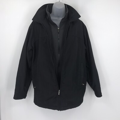 Weatherproof Men s Winter Jacket Black Size M Double Vested Quilted Liner