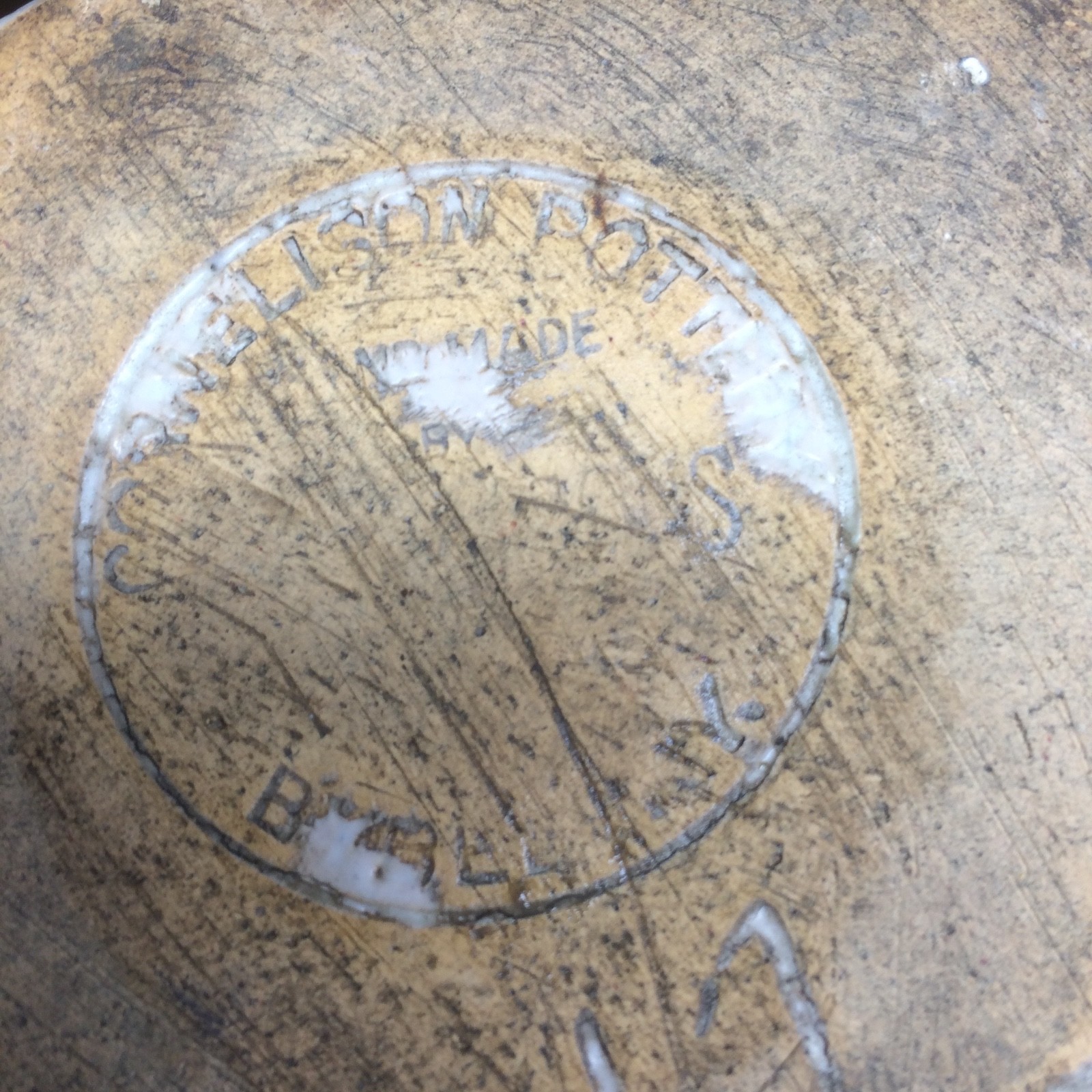 Vintage Pottery, Bybee, Ky, Cornelison Orchid Pot, Handmade by Backstamp, 9 Inch