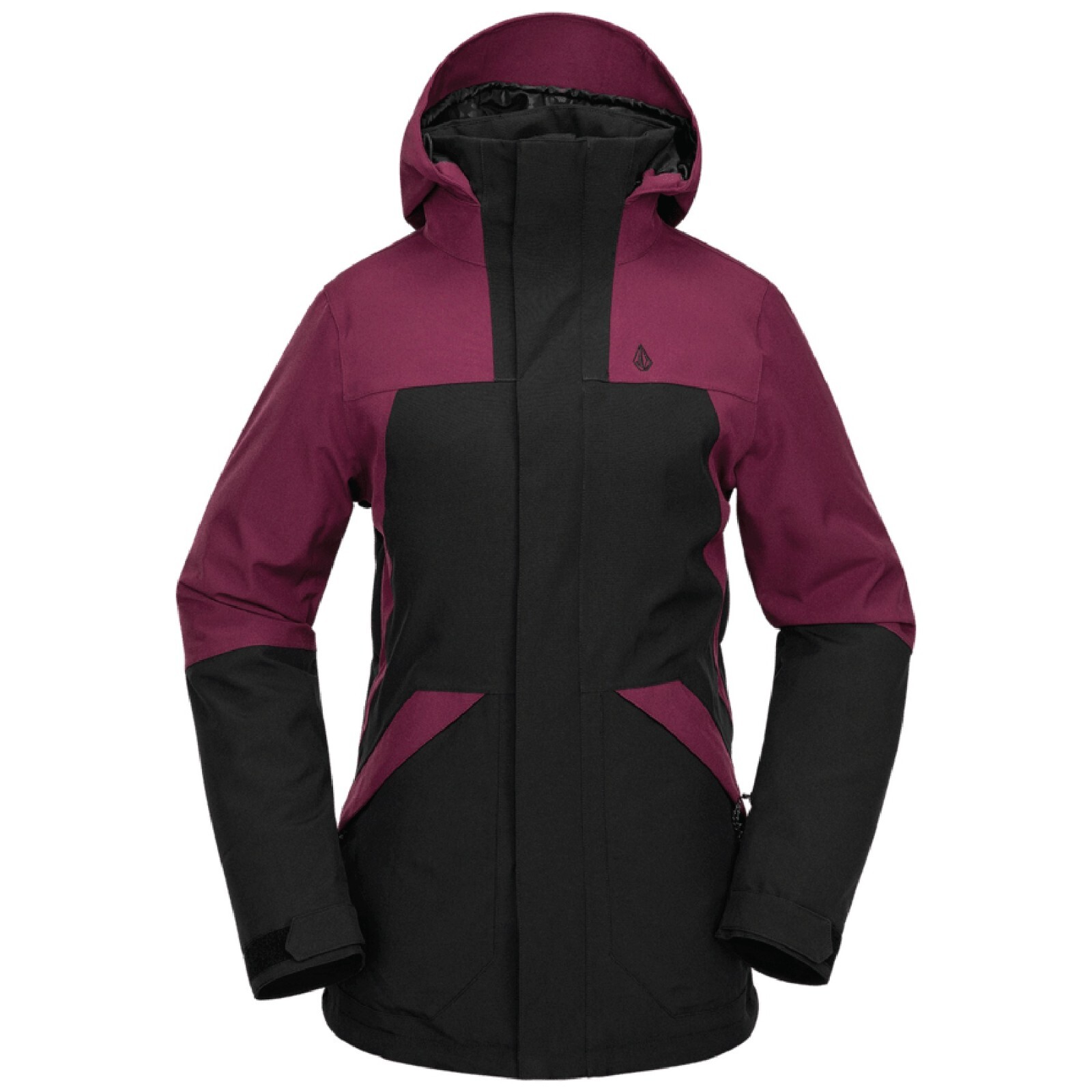 Pre-owned Volcom Brand Womens 2025  Shelter 3d Stretch Jacket Burgundy In Red