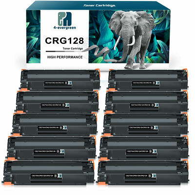 10pk Black Toner Cartridge For Canon 128 ImageClass D530 D550 MF4770n MF4880dw