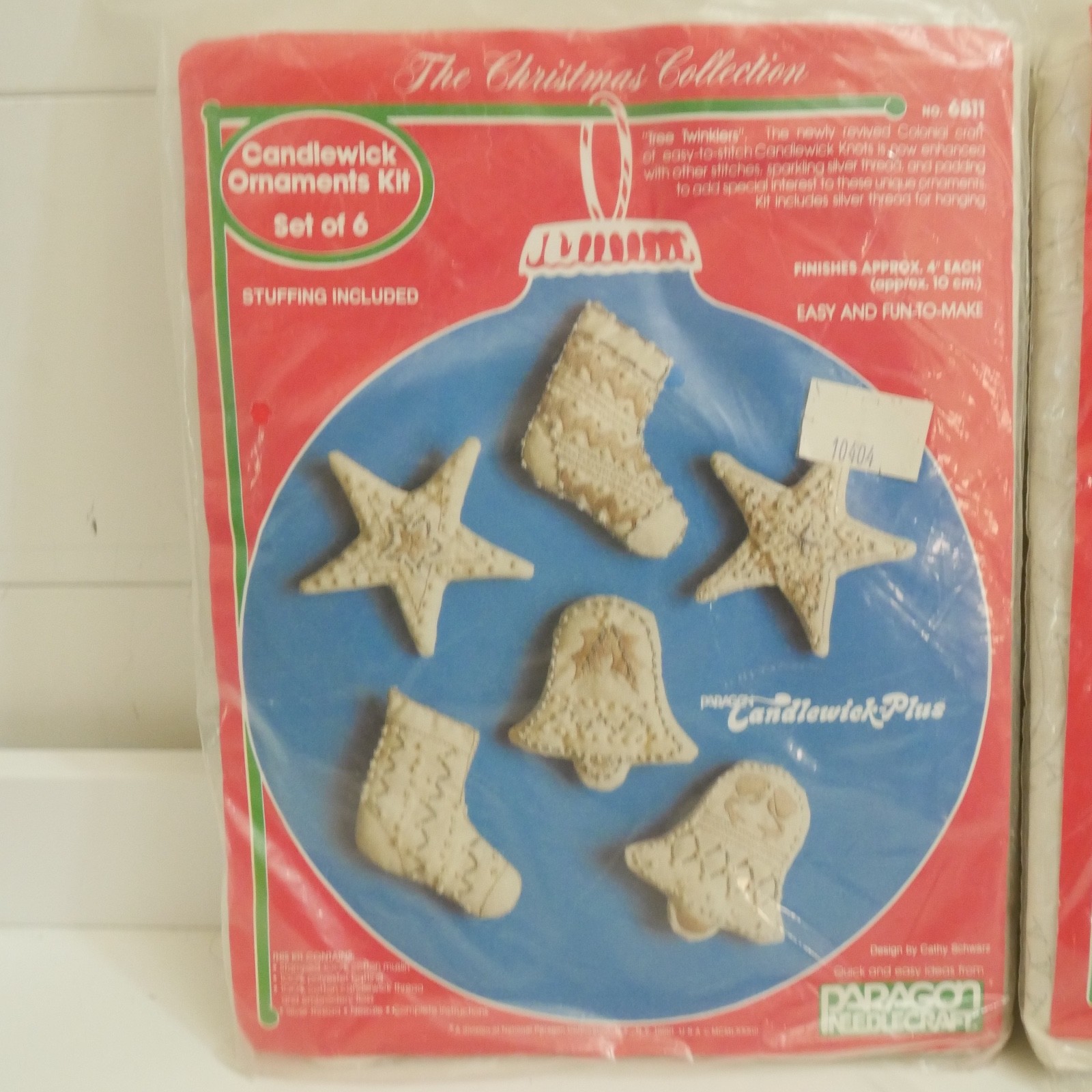 LOT 2 Paragon Christmas Needlecraft Kit Candlewick Ornaments Collection New