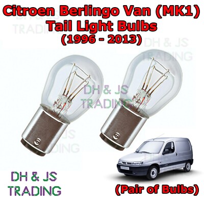 For Citroen Berlingo Tail Light Bulbs Pair Rear Tail Bulb Lights Van (96-13)