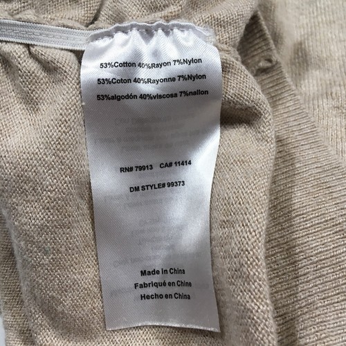 Motherhood Maternity Sweater XL Long Sleeve Shirt Tan Brown Ruched Sides Top