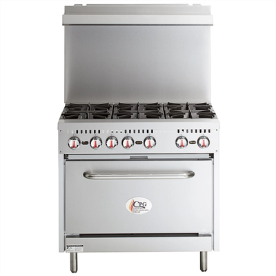 Liquid Propane 6 Burner 36" Range with Standard Oven - 210,000 BTU