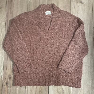  Oversized Cozy Sweater By Dress Up Boutique Womens Medium Mauve Chunky