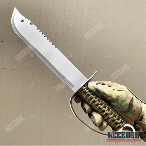 19.5" CHOPPING MACHETE FULL TANG FIXED BLADE SWORD TACTICAL MACHETE WITH GUARD