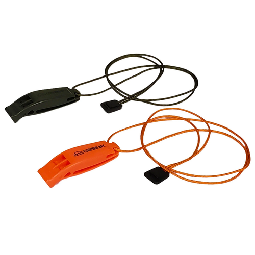 Safety Whistle for Camping, Hiking, Boating, Kayak, Clip-On with Lanyard, 2-pack
