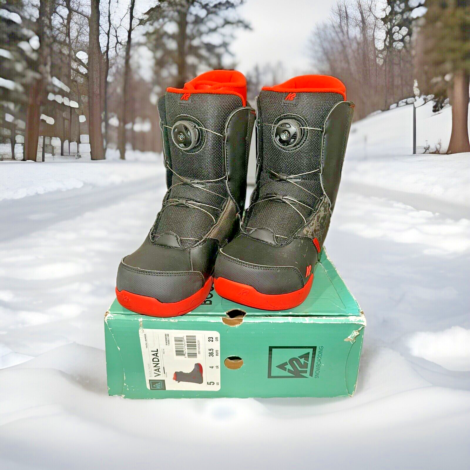 【送料無料ライン/39ショップ】 K2 Vandal 23 Mondo 5 Size Youth Kids Boots Snowboard BOA スノーボード