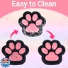 Big Taba Squishy Cat Paw Fidget Toy, Squishies Squeeze Toys for Girls 4-8, Ultra-Soft Sticky Sensory Toy Party Favors for Kids 8-12, Autism Stress Relief (Pink and Black)