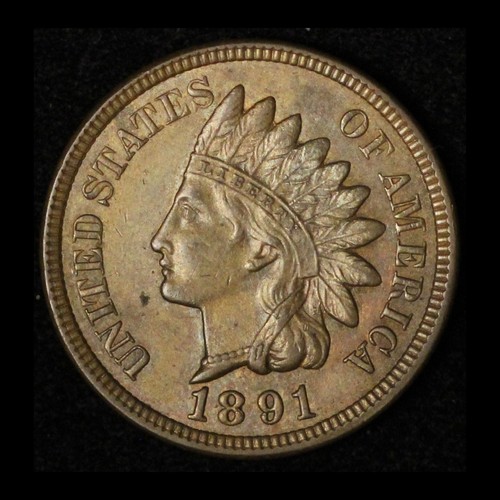 1891 1c Indian Head Cent - Free Shipping USA