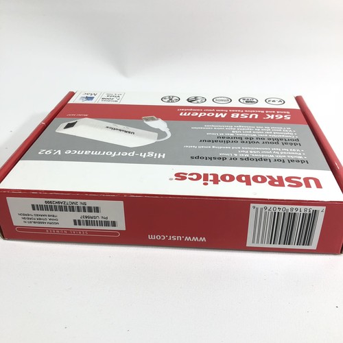USRobotics 56K USB Modem High Performance V.92  USR5637 Fax 5637 US Robotics
