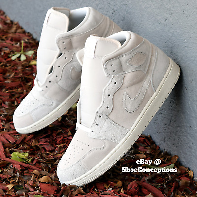 Nike Air Jordan 1 Mid SE Craft Shoes Pale Ivory Sail FQ3224-100 Men's Sizes NEW