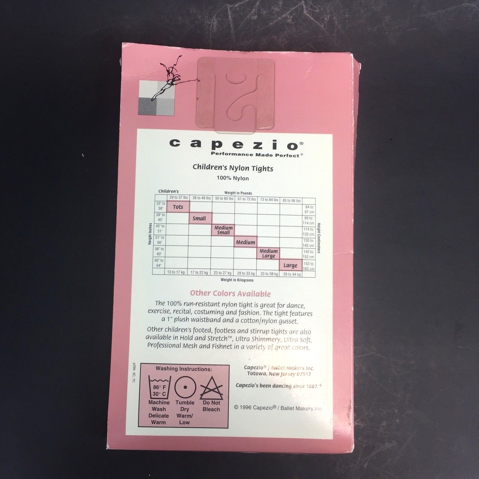 Capezio White Seamless Nylon Tights Size Large 60