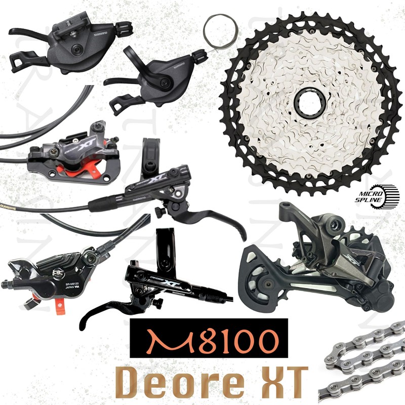 Shimano Deore XT M8100 Groupset 12 speed w/M8120 Hydraulic Brake MTB New