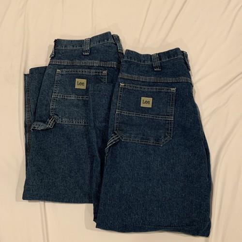 Lot of 2 - Lee Dungarees 288-7910 Carpenter Blue Jeans Mens