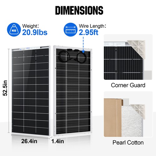 ECO-WORTHY 6.4KWH 1600W 24Volt Solar Panel Kit Power System Off-grid for Home