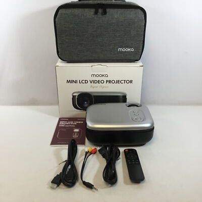 Mooka RD-823 Black Silver Portable Mini LCD Home Theater Video Projector