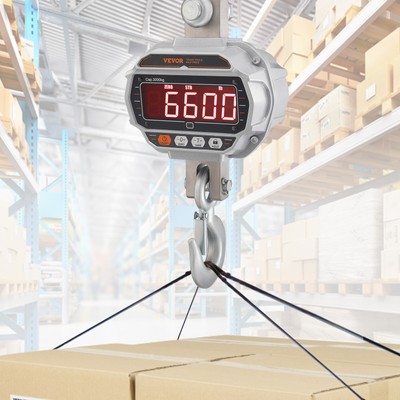 VEVOR Digital Crane Scale Industrial Hanging Scale 6600 lbs/3000 kg Heavy Duty