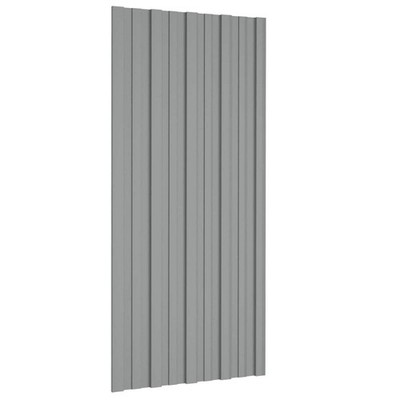 Roof Panel 36 pcs Grey 100 x 45 cm Galvanised steel