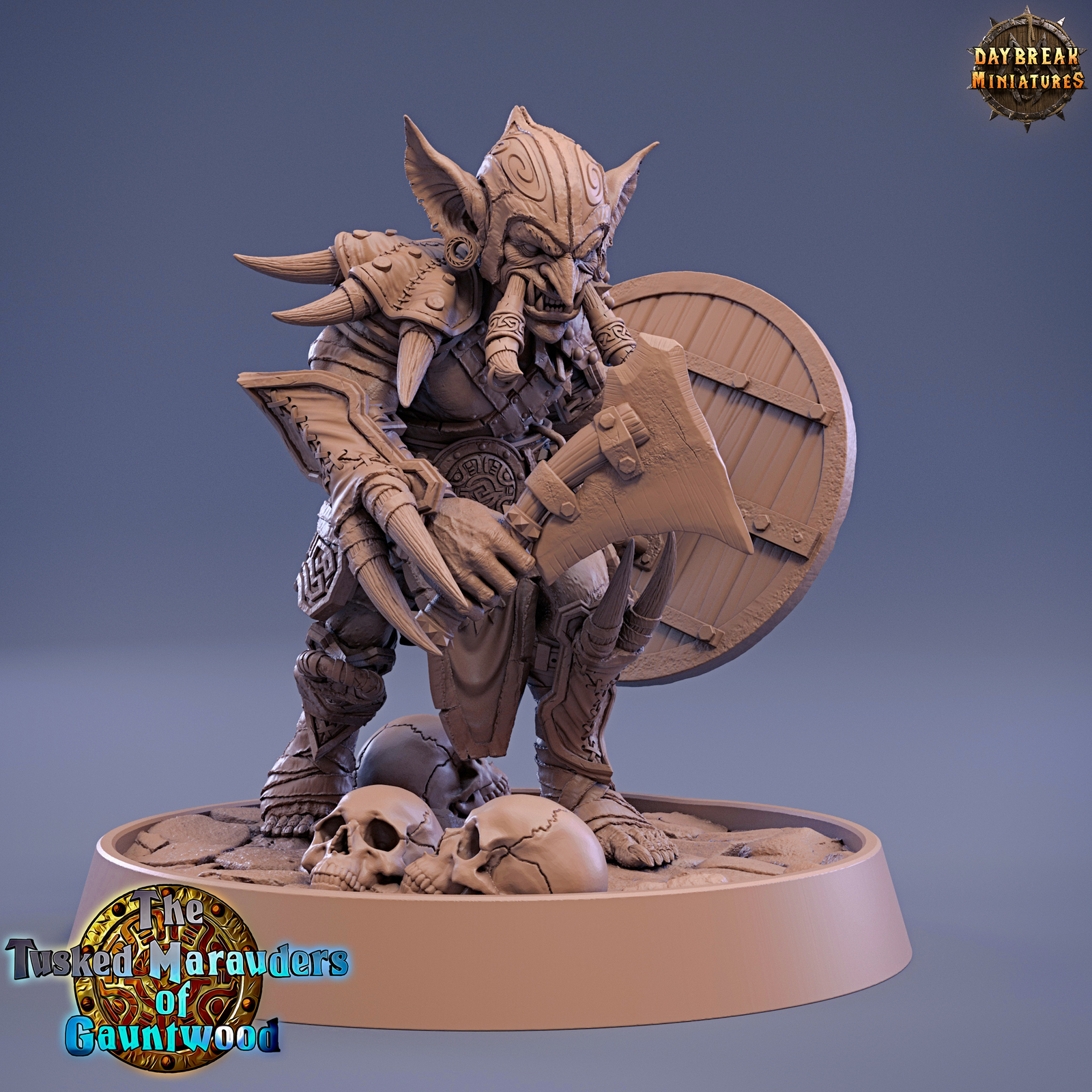 Goblin Hooka Gutter, DnD Wargames Fantasy Warrior Goblin Fighter Miniature