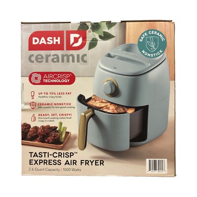 Dash Ceramic Tasti-Crisp  Express Air Fryer, 1000 Watts, 2.6 Qt Capacity - Sage