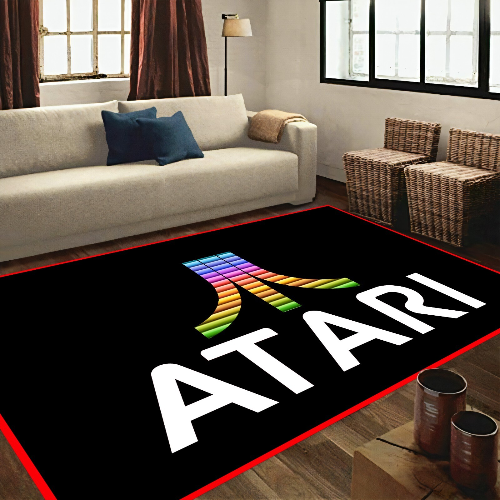 Atari rug, colorful rug, gamer rug, 80s retro rug, arcade rug, game room | eBay Atari rug, colorful rug, gamer rug, 80s retro rug, arcade rug, game room | eBay
