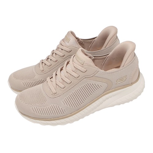 Skechers Bobs Squad Chaos Wide Slip-Ins Natural Gold Women Casual 117497-WNTGD
