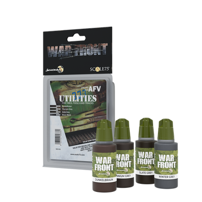 SSE-042 Military Utility Acrylfarben-Set - 3 matte und 1 metallische Farben