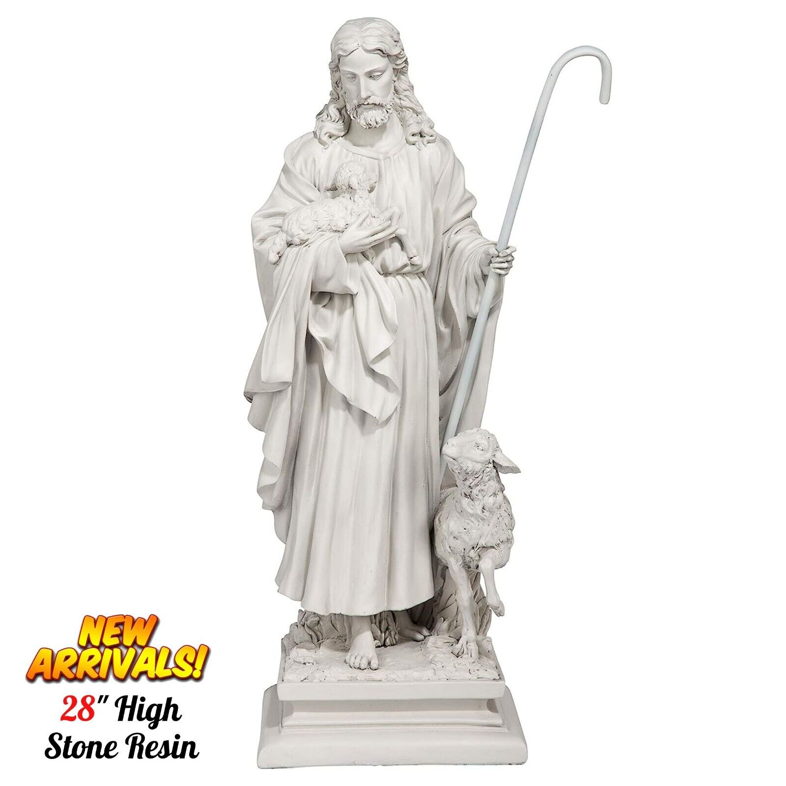 Large Jesus The Good Shepherd Sculpture Religious Garden Large Jesus The Good Shepherd Sculpture Religious Garden