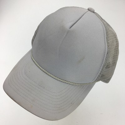 Luna Basics Blank Grey Trucker Ball Cap Hat Snapback