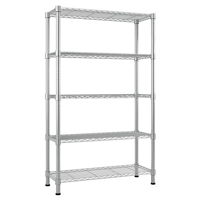 5 Tier Wire Shelving Unit Adjustable NSF Heavy Duty Metal Shelf Storage Rack