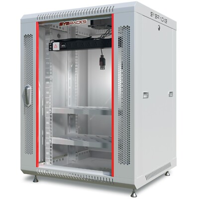 15U 24'' Server Rack IT Data Cabinet PDU Shelves Fan (24''x24''x30'')