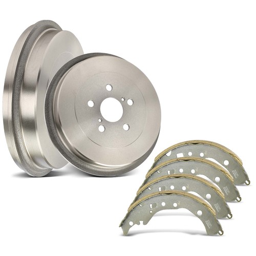 Rear Brake Drums + Ceramic Brake Shoes for Toyota Corolla 2009 2010 2011-2019