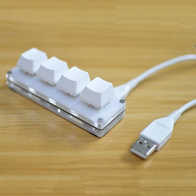 4-Key Keyboard USB Keypads For Wlndows/Linux/MacOS/Android/Raspberry Pi