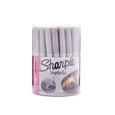 Sharpie 9597 Metallic Permanent Markers, Fine Point, Silver,