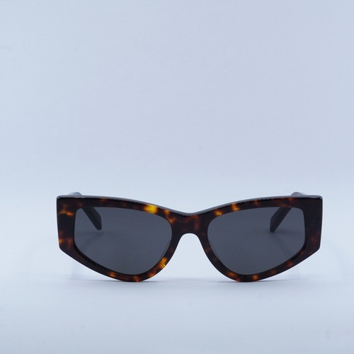 Pre-owned Celine Cl40223f 52a Dark Havana/smoke 56-18-145 Sunglasses In Gray