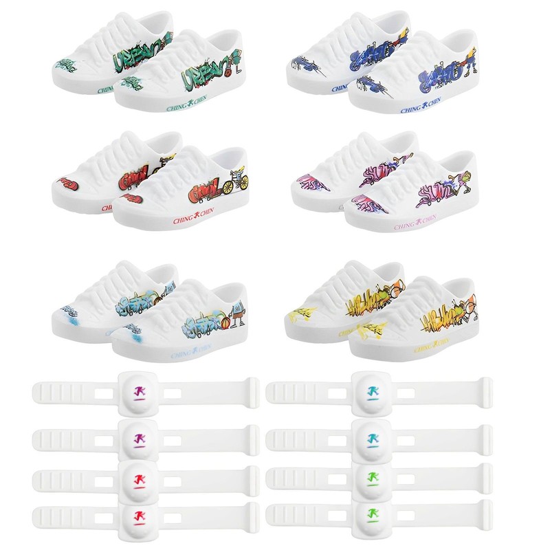 Mini Fingerboard Shoes Finger Toys Miniature Pattern Skateboard Shoes