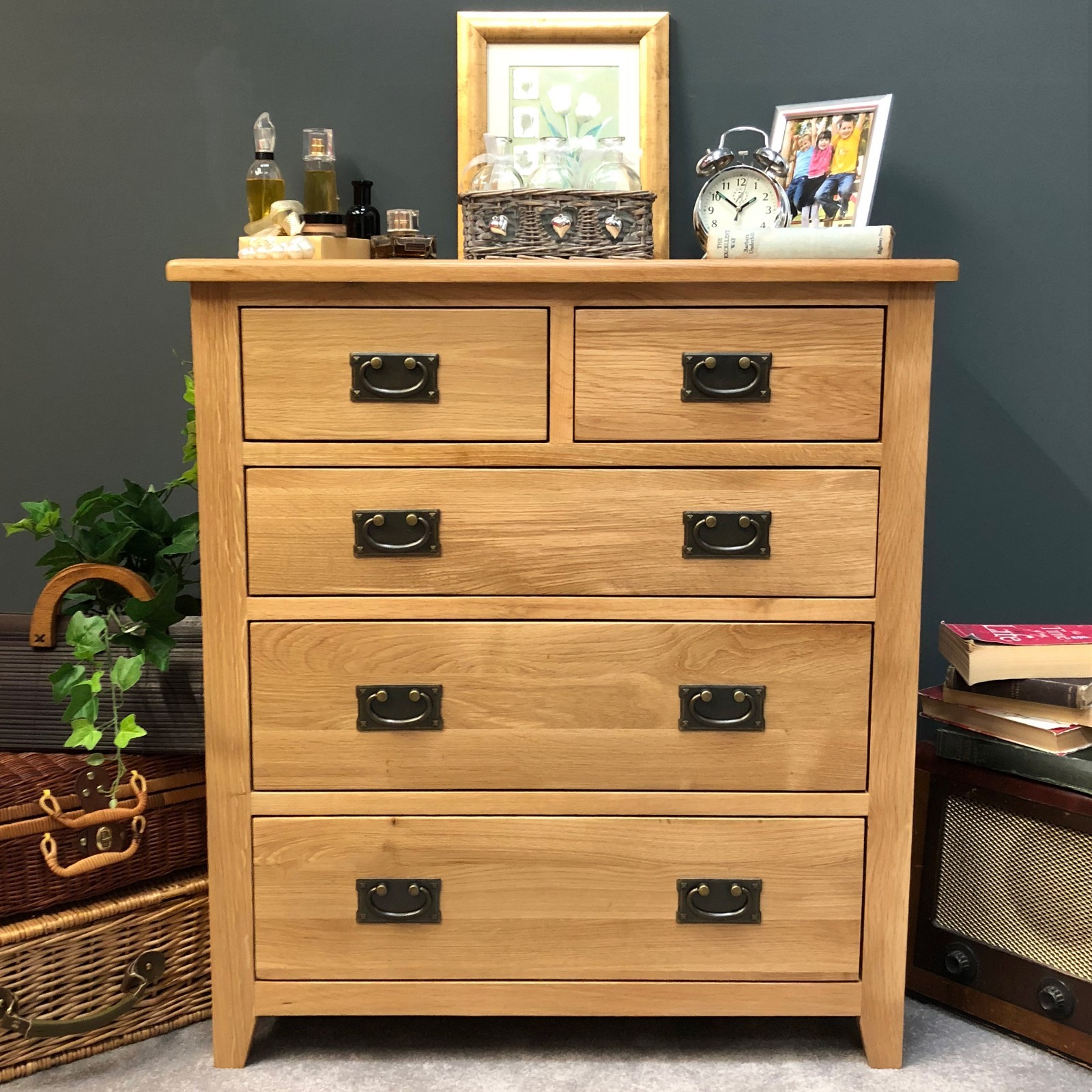 Toronto Solid Oak Small 3 Drawer Chest Of Drawers Compact